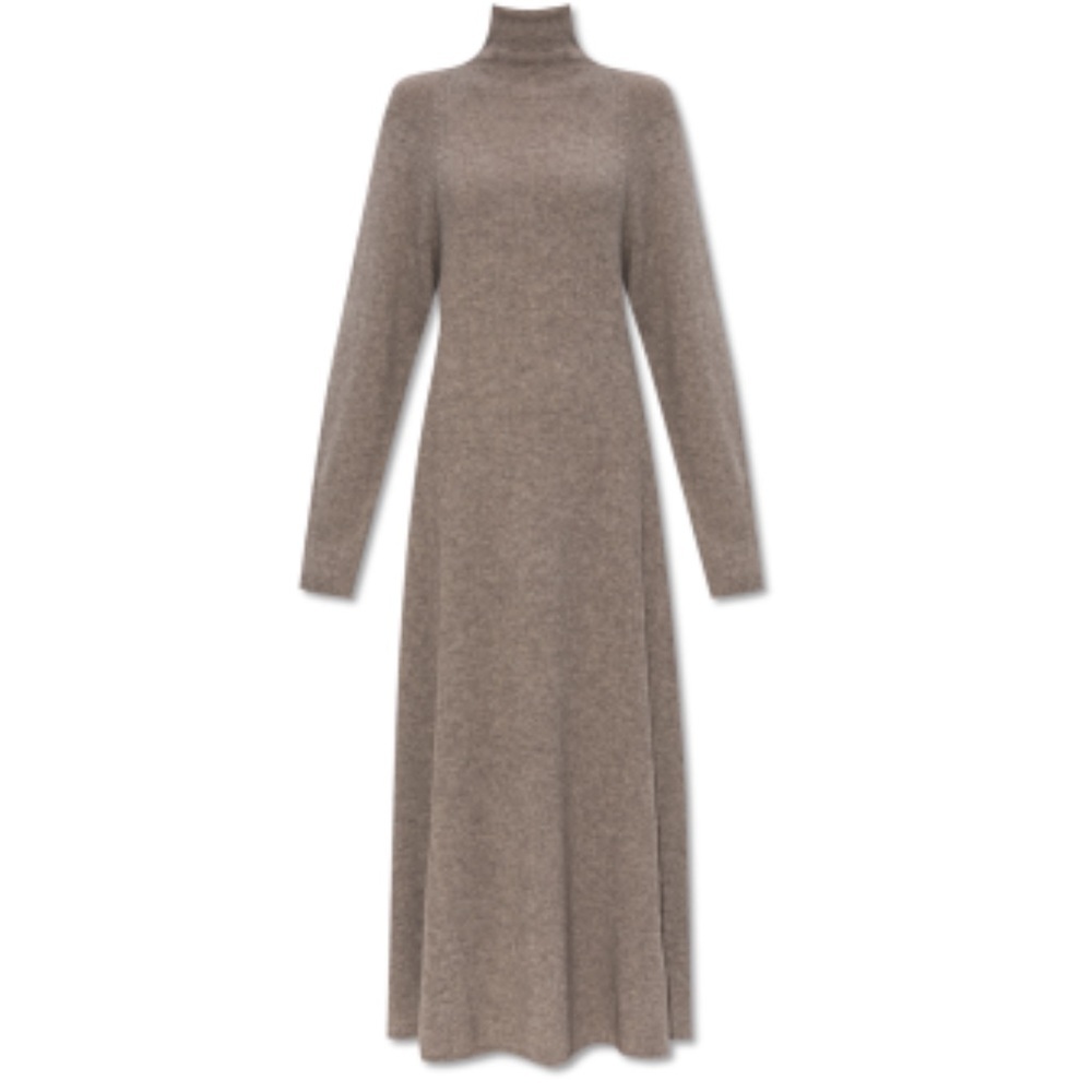 By Malene Birger Wool Taupe Long Sleeve Dress. Size S